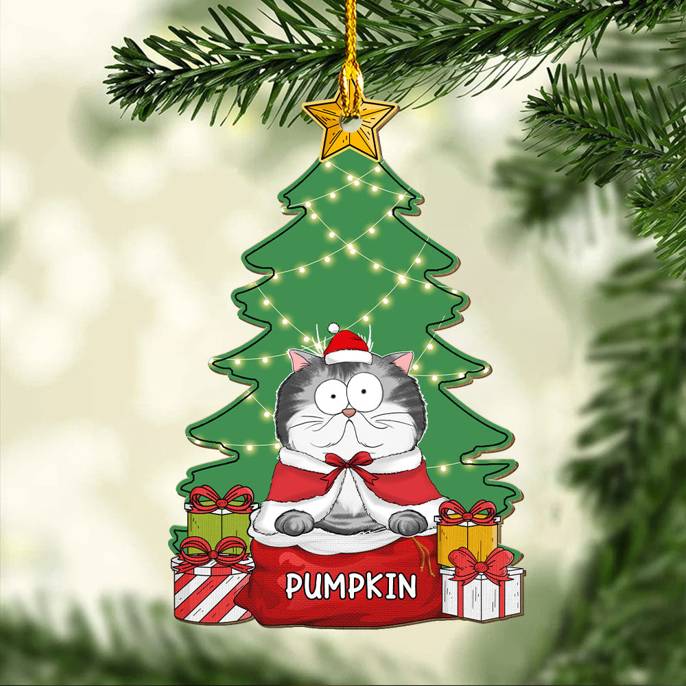 Cozy Meowy Catmas - Exquisite Personalized 1-layered Custom Wood Christmas Ornament