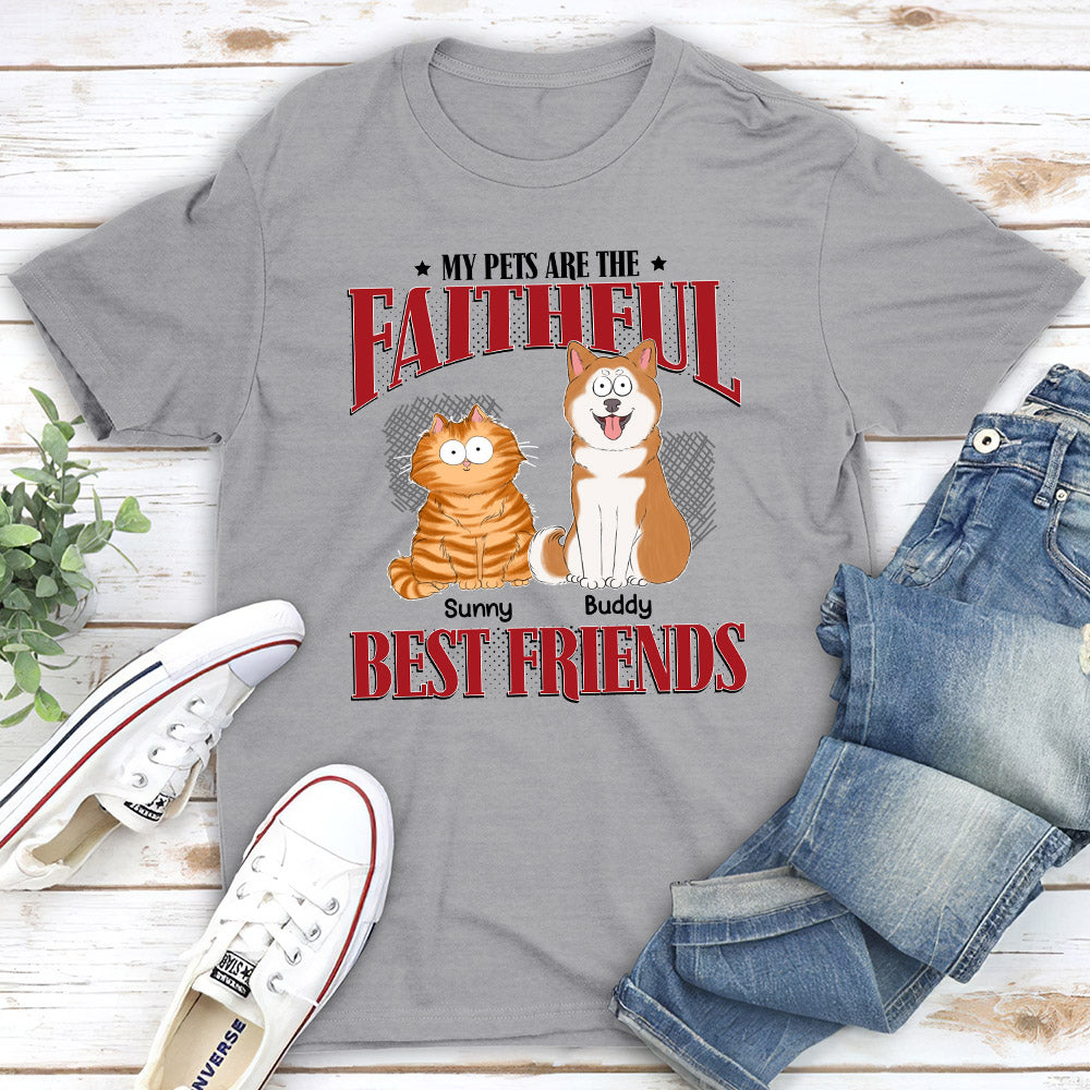 Faithful Friend - Personalized Custom Unisex 5.3 oz T-shirt for Pet Lovers