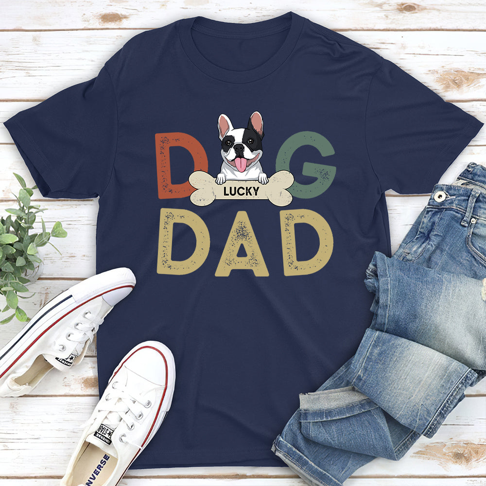 Dog Dad Retro - Stylish Personalized Custom Unisex T-shirt for Pet Lovers