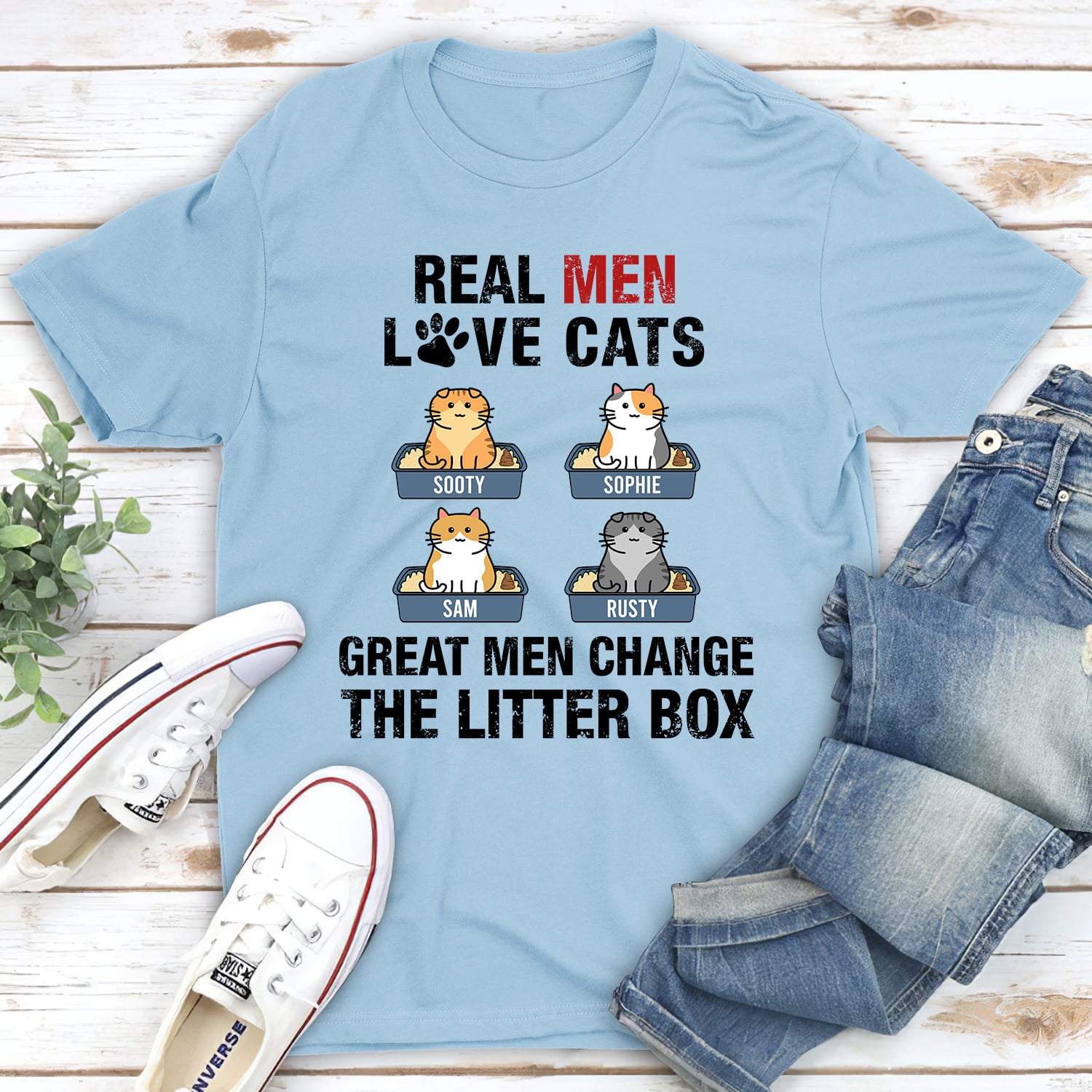 Real Men - Personalized Custom Unisex 5.3 oz T-shirt for Pet Lovers