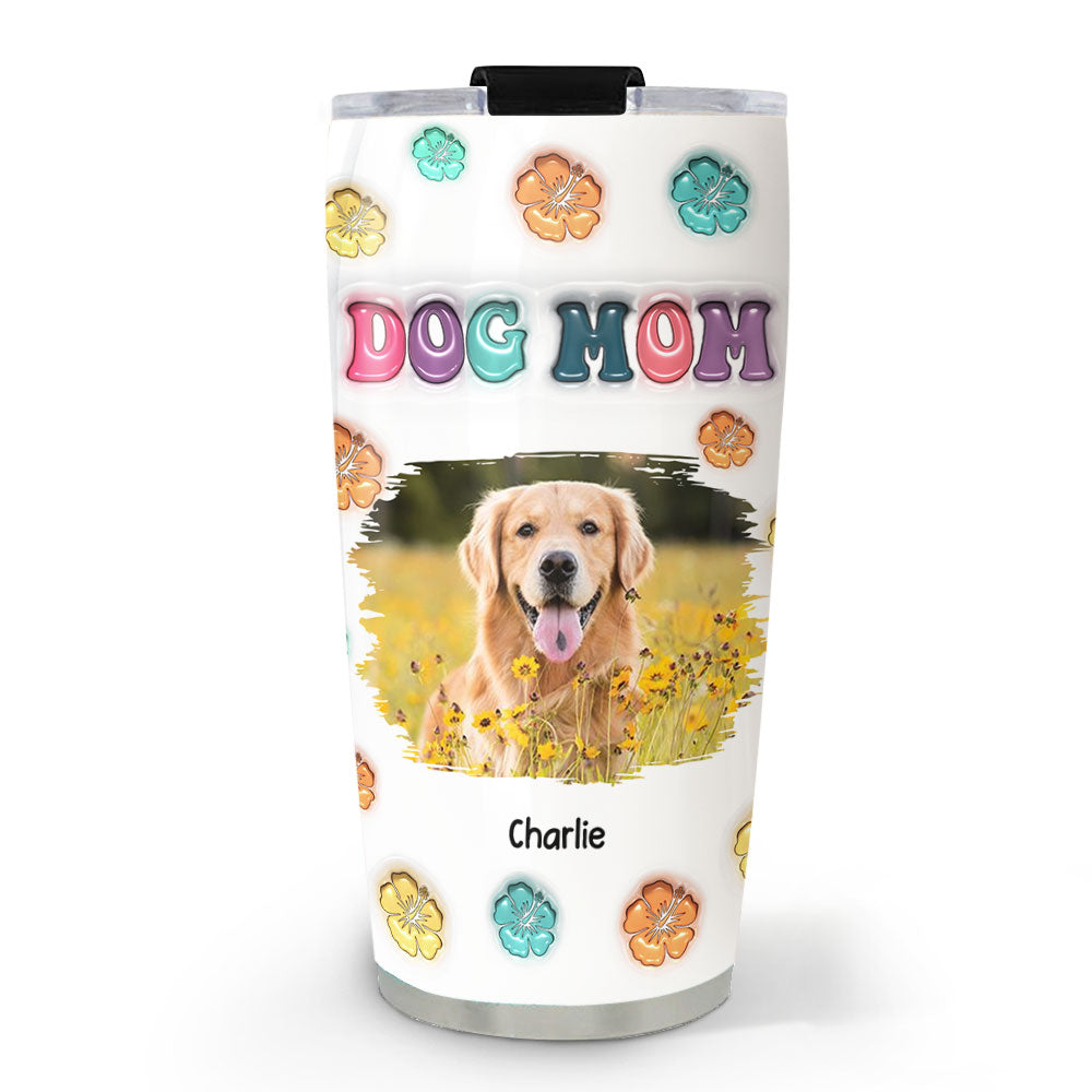 Personalized Custom 3D Inflated Effect Summer Tumbler for Dog Moms