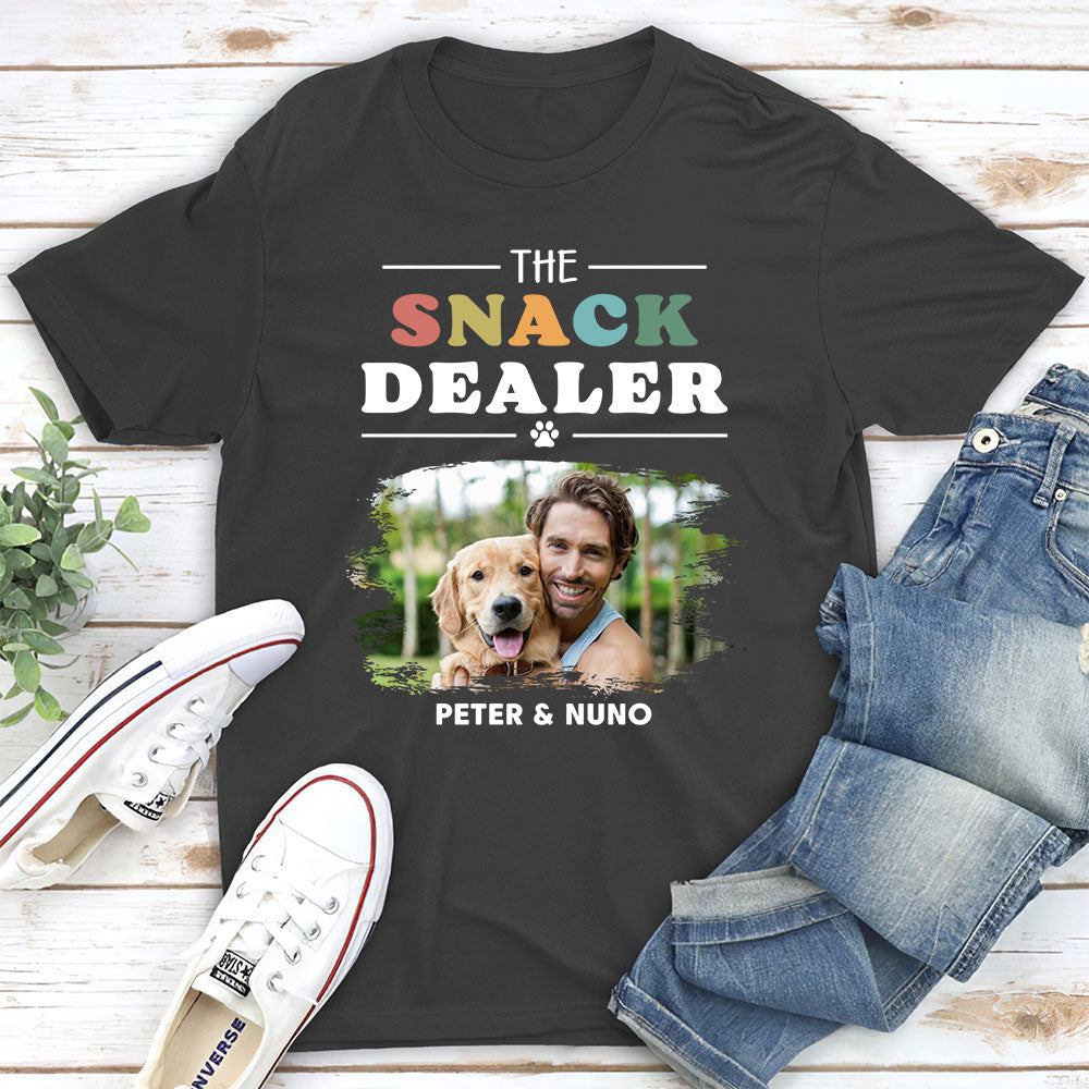 Customizable Personalized Unisex Pets Snack Dealer Photo T-shirt