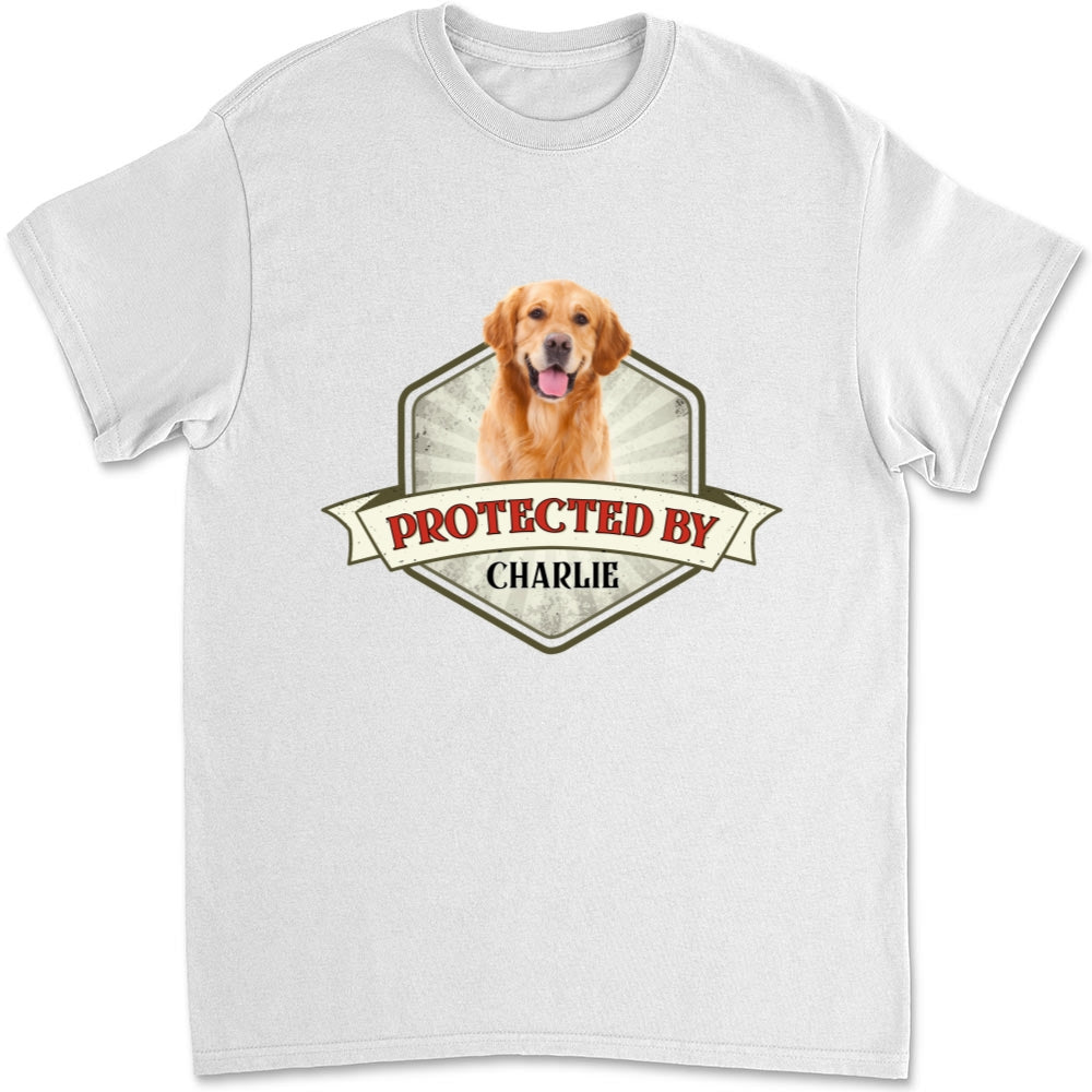 Custom Personalized Unisex 'Protected By Dogs' Photo T-Shirt