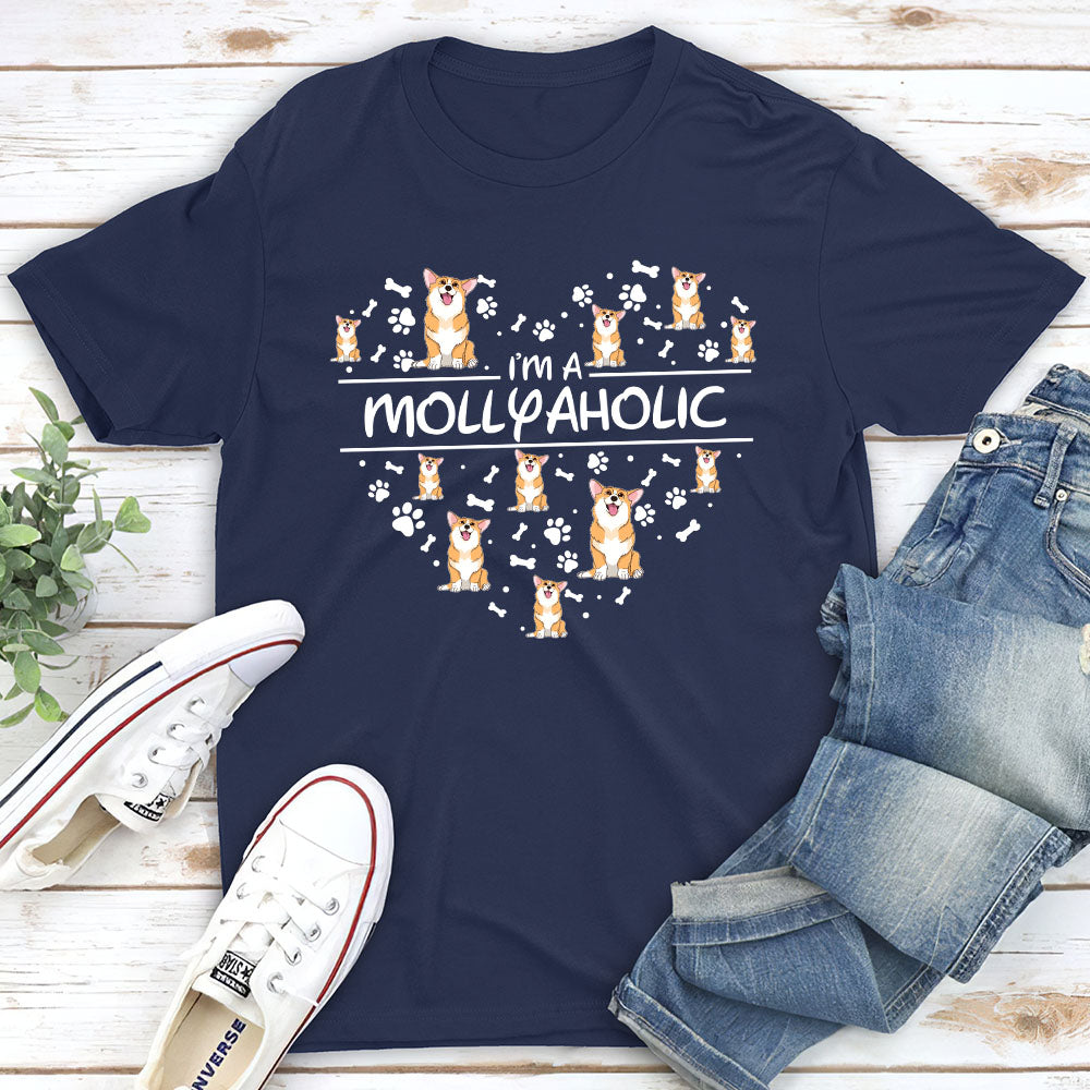 I‘m A Dogaholic - Customizable Unisex 5.3 oz Personalized T-shirt for Pet Lovers