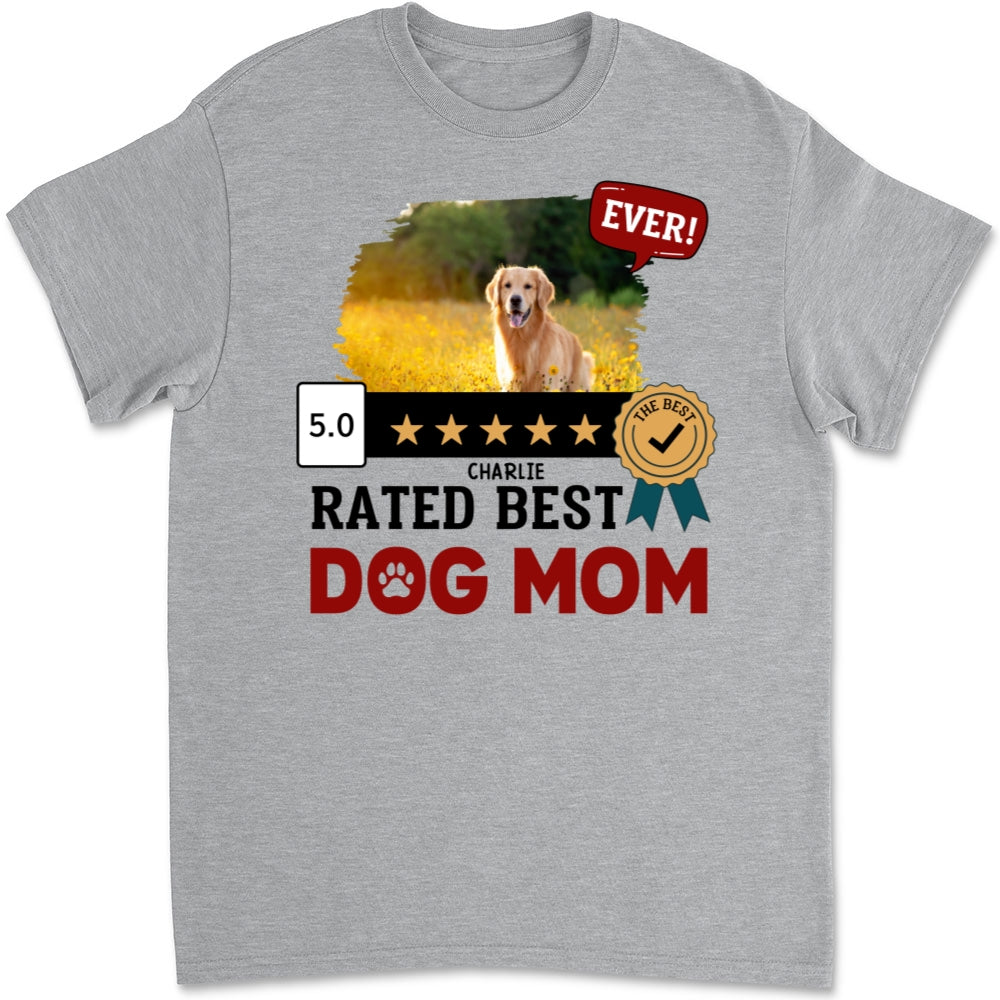 The Best Dog Mom Ever Personalized Custom Unisex Photo T-Shirt - Ideal Gift for Pet Lovers