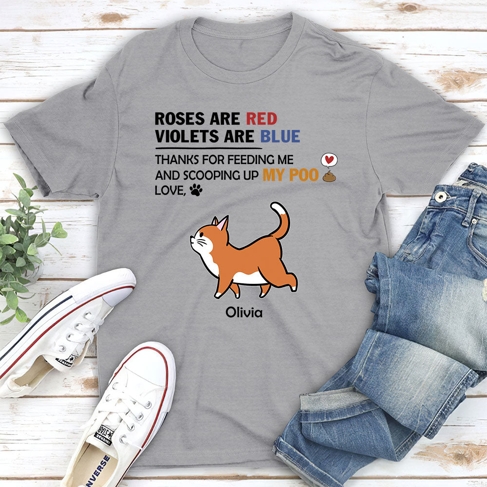 Thanks For Feeding Us - Personalized Custom Unisex 5.3 oz T-shirt for Pet Lovers