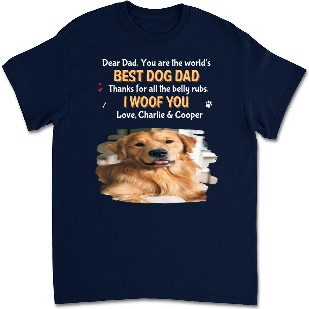 Customizable Unisex Personalized 'For All The Belly Rubs' Photo T-Shirt - Ideal Gift for Pet Lovers