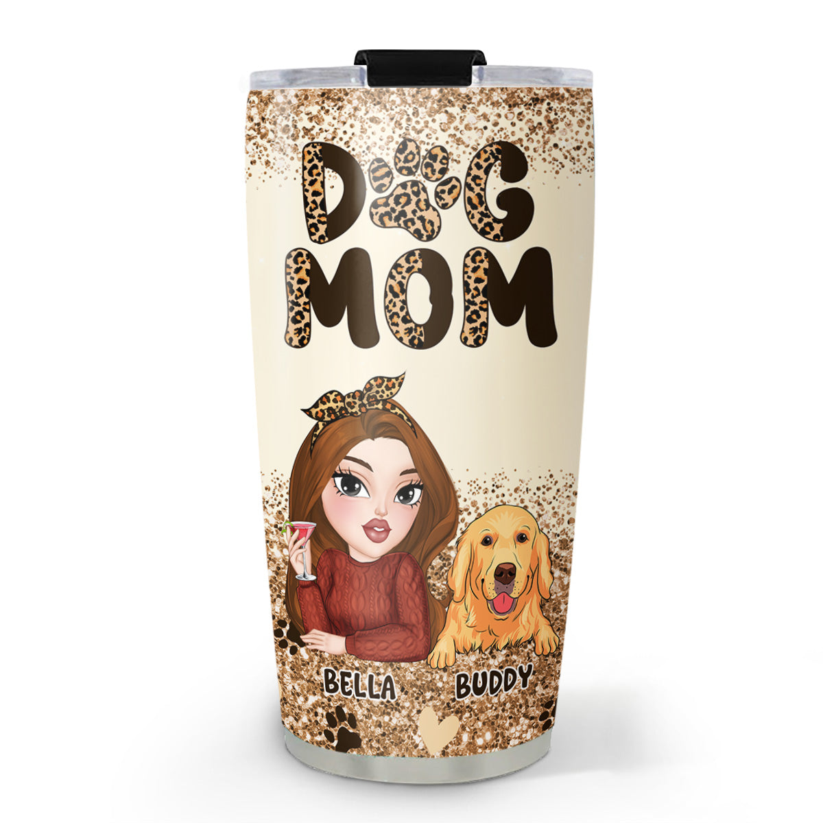 Best Dog Mom Forever - Personalized Custom 20oz Stainless Steel Tumbler with Thousands of Cool Designs