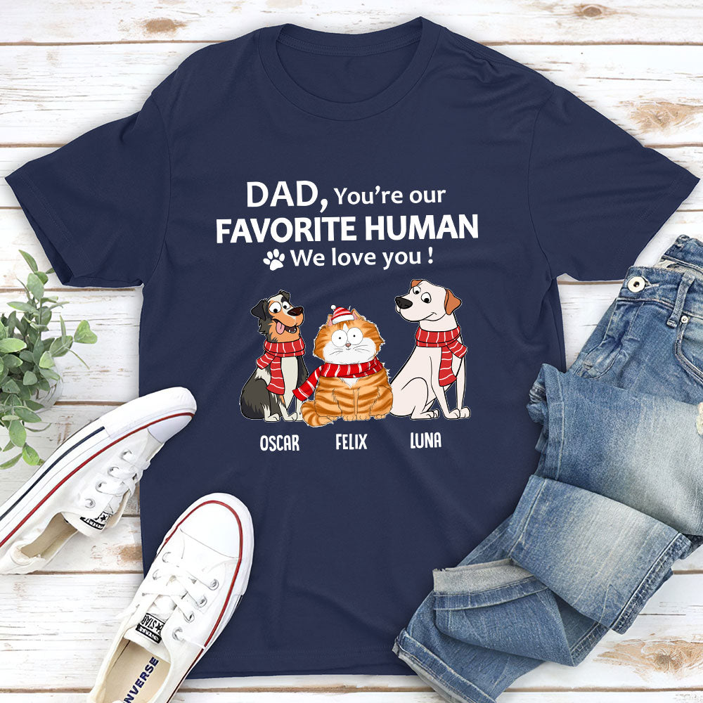 To My Human - Personalized Custom Unisex 5.3 oz Heavy Cotton T-shirt for Pet Lovers