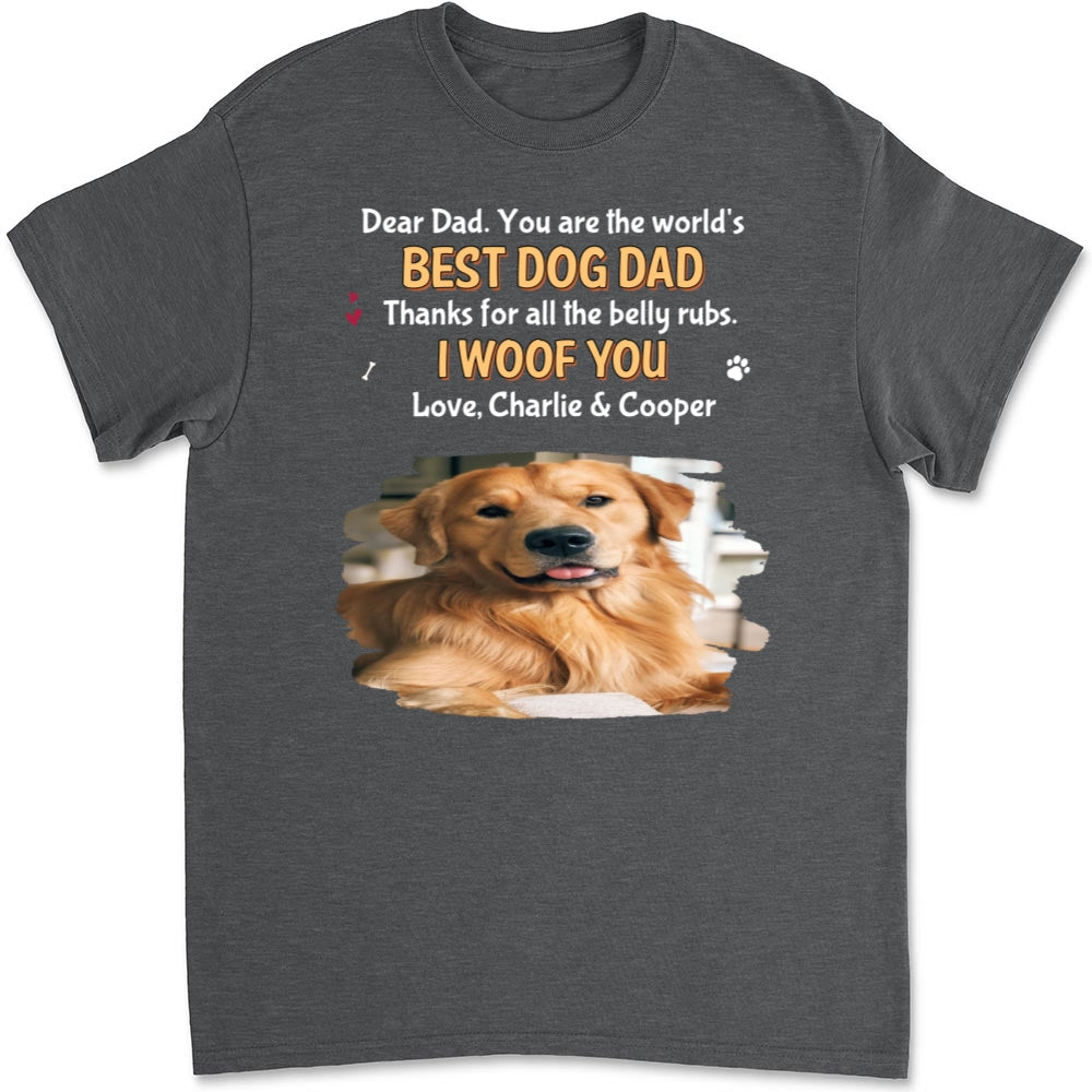Customizable Unisex Personalized 'For All The Belly Rubs' Photo T-Shirt - Ideal Gift for Pet Lovers