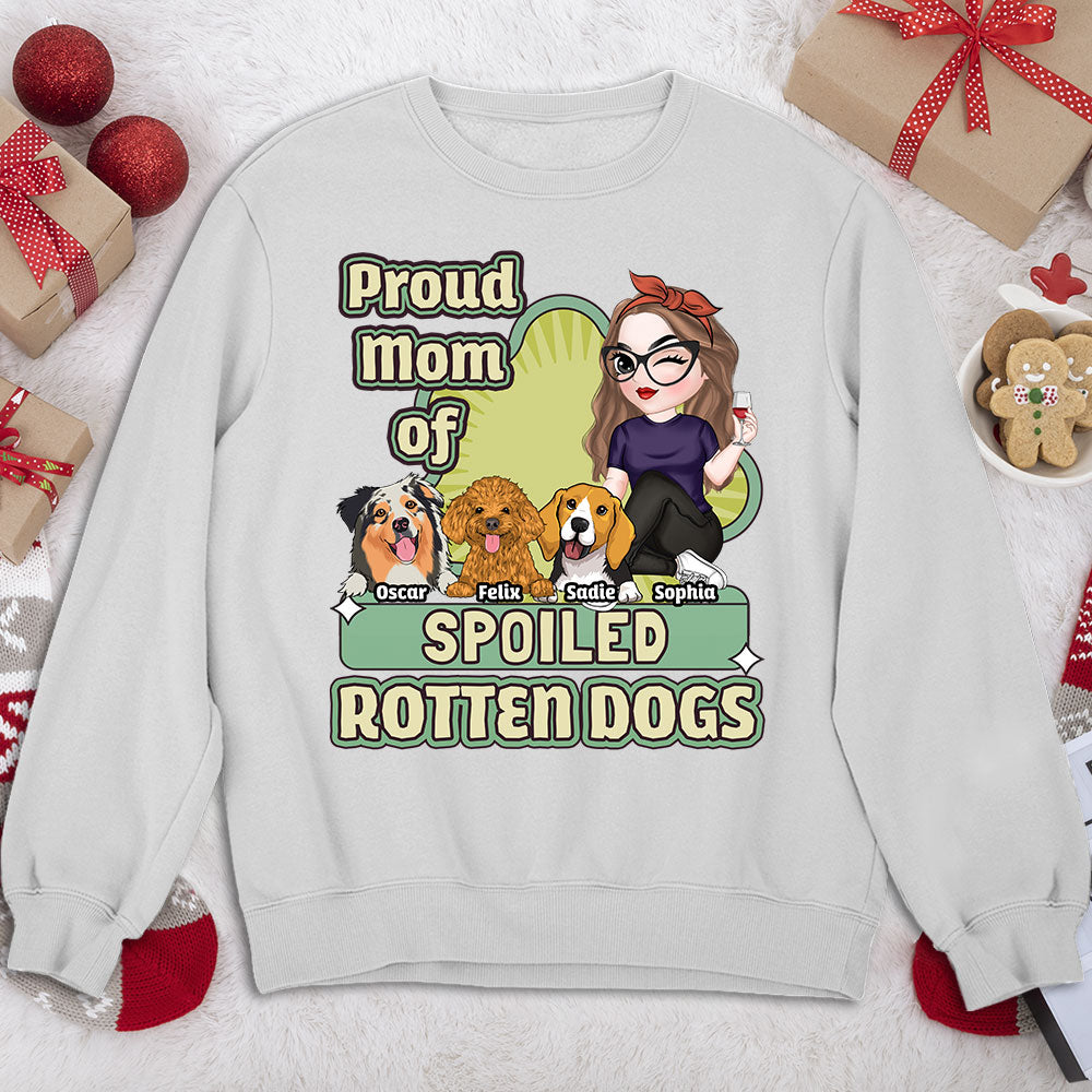Spoiled Rotten Dog Version 2 - Customizable Personalized Unisex 8.0 oz Sweatshirt for Pet Lovers