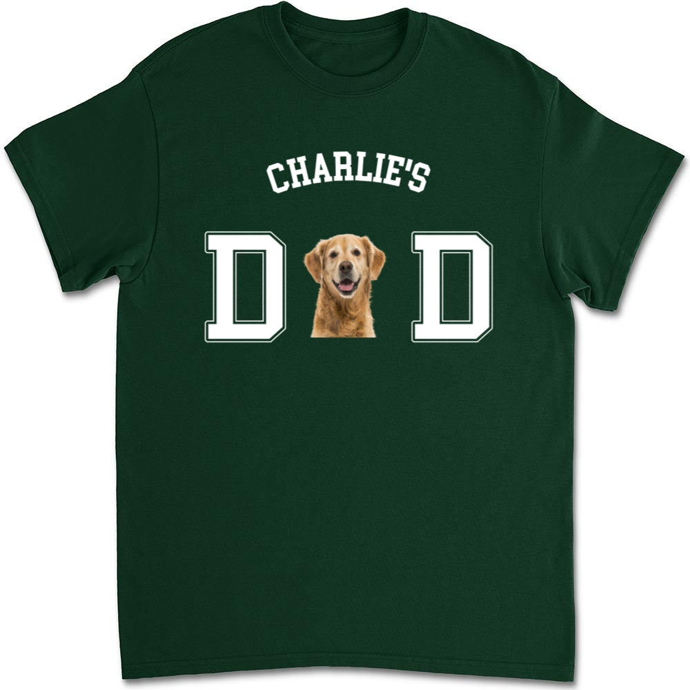 Unique Dog Dad Mom Cartoon Personalized Custom Unisex Basic Photo T-shirt
