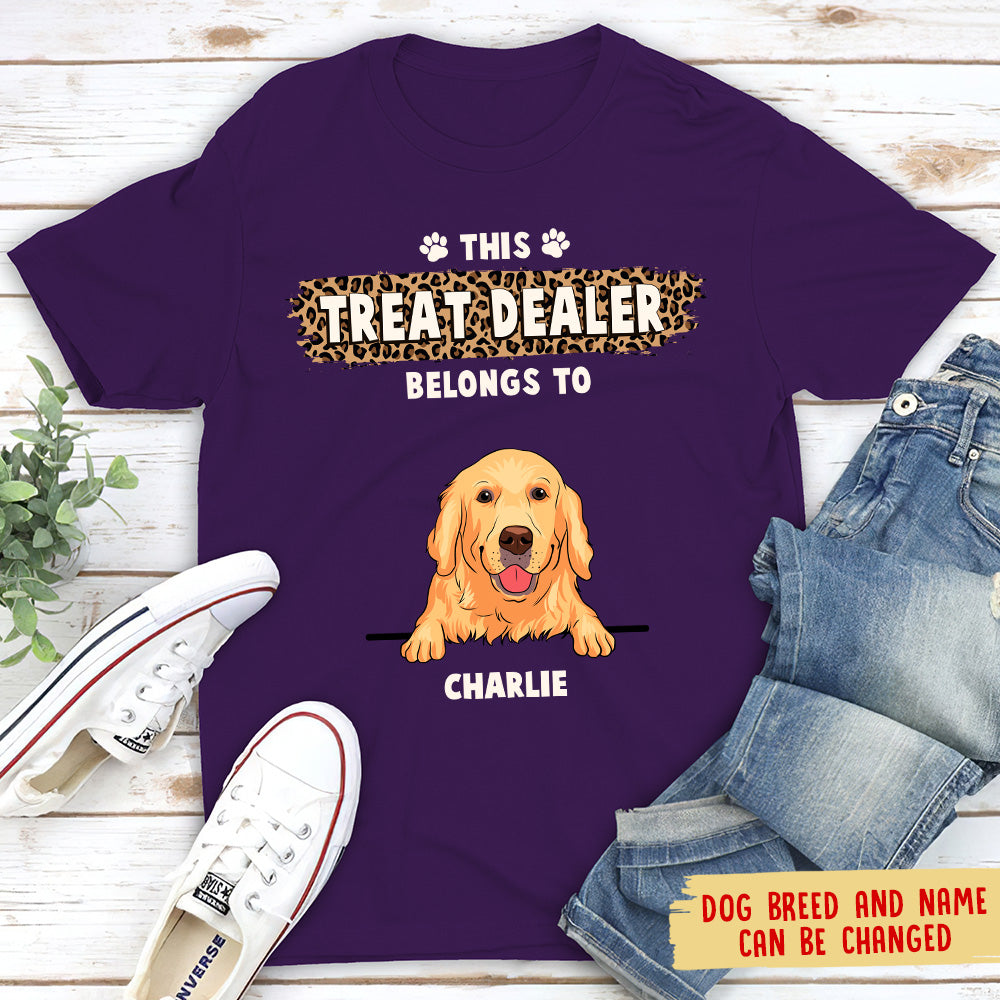 Treat Dealer - Personalized Custom Unisex 5.3 oz T-shirt for Pet Lovers