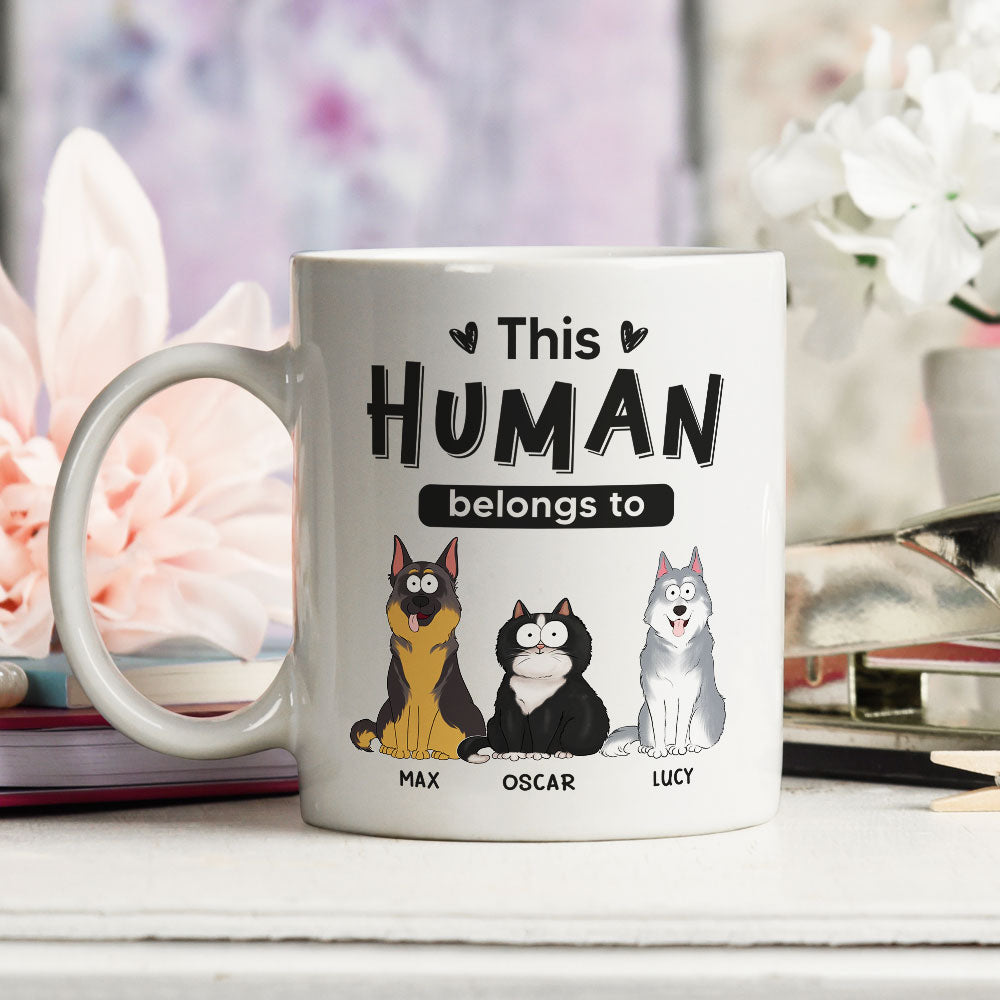 Belongs To Pets - Personalized Custom 11oz & 15oz Coffee Mug for Pet Lovers