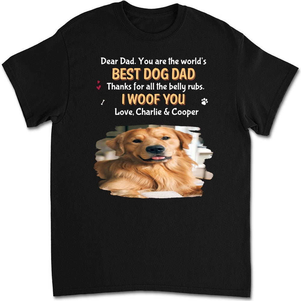 Customizable Unisex Personalized 'For All The Belly Rubs' Photo T-Shirt - Ideal Gift for Pet Lovers