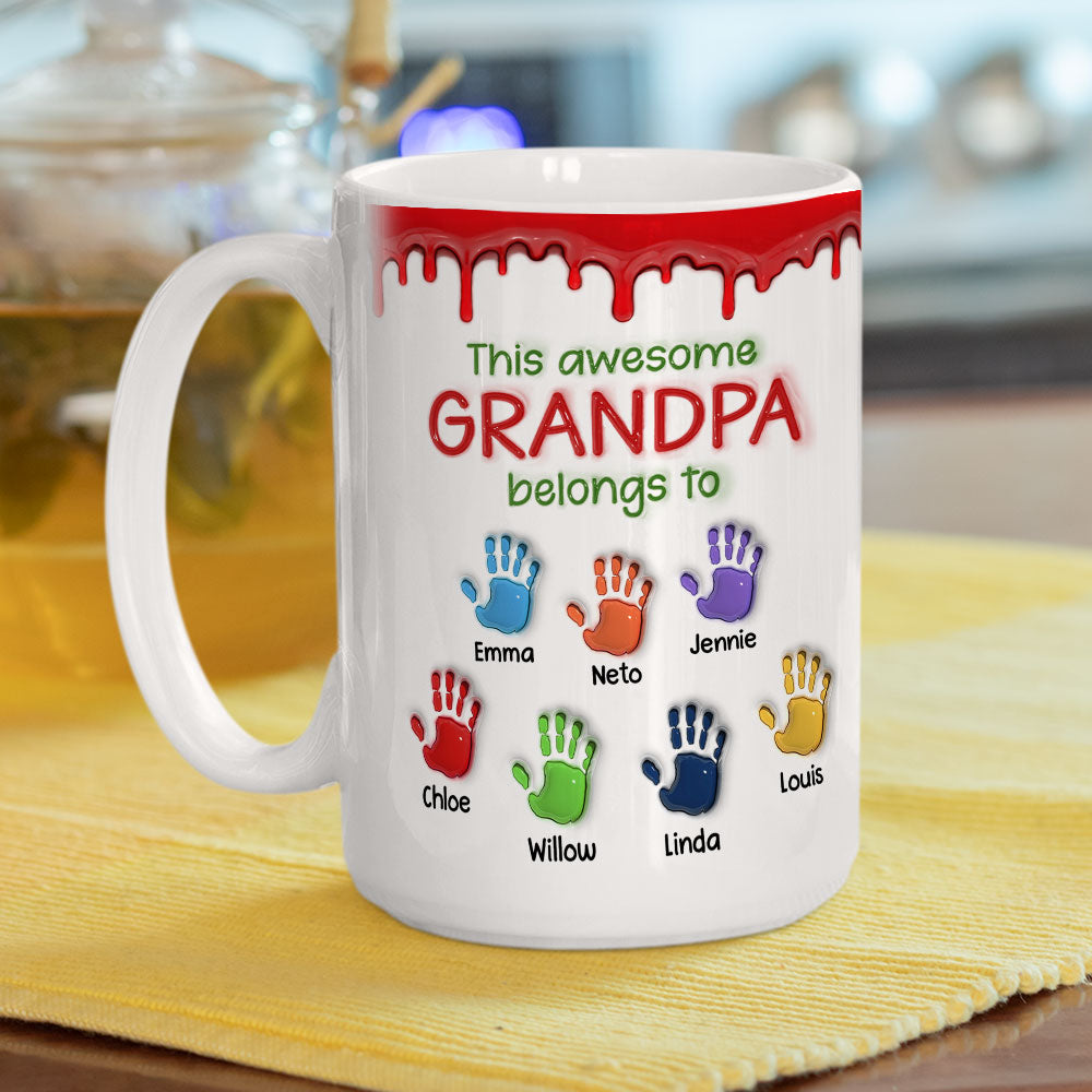 This Awesome Dad Exclusive - Personalized Custom 3D Inflated Effect 11oz Ceramic Mug
