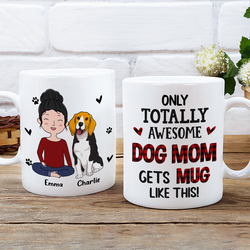 Awesome Personalized Custom Coffee Mug for Dog Moms - 11oz/15oz