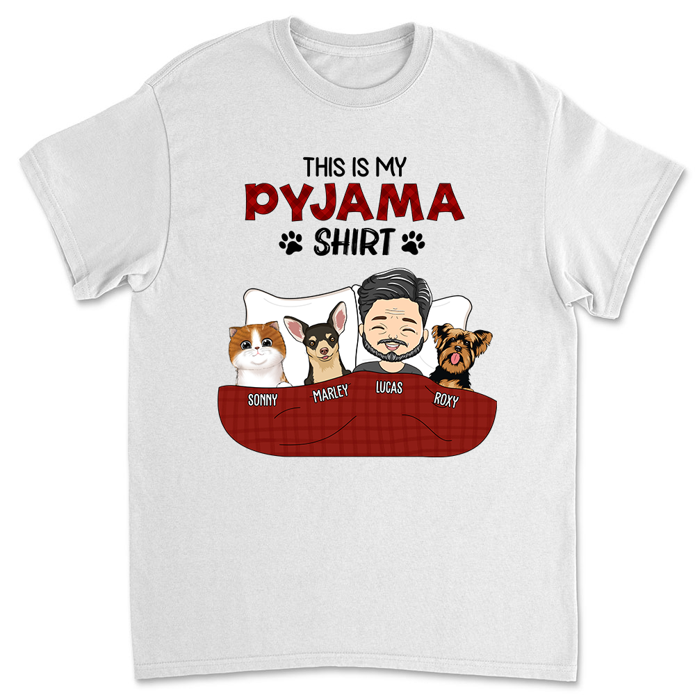Pajama Shirt Version 3 - Personalized Custom Unisex 5.3 oz T-shirt with Copyrighted Artwork