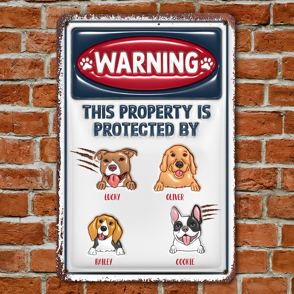 Personalized Custom 3D Inflated Effect Metal Sign for Property Protection - Ideal Home & Office Decor