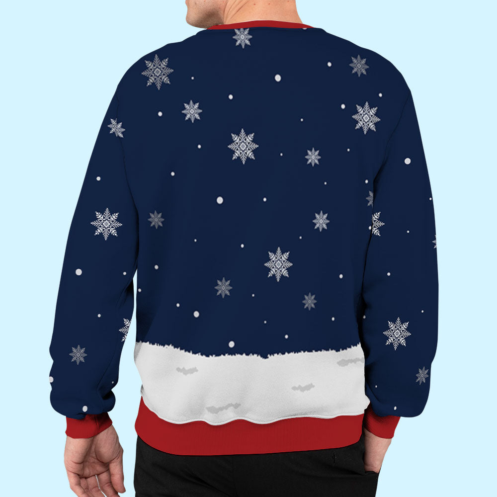 Unique Personalized Custom All-Over-Print Dog & Cat Winter Sweatshirt for Pet Lovers