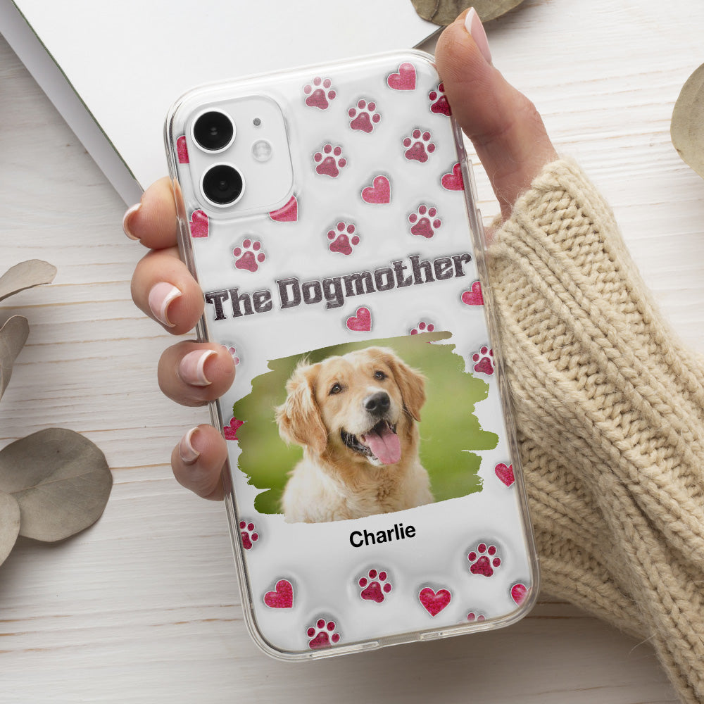 Slay Cartoon Dog Mother Photo - Personalized Custom 3D Inflated Effect Premium Phone Case for All Occasions