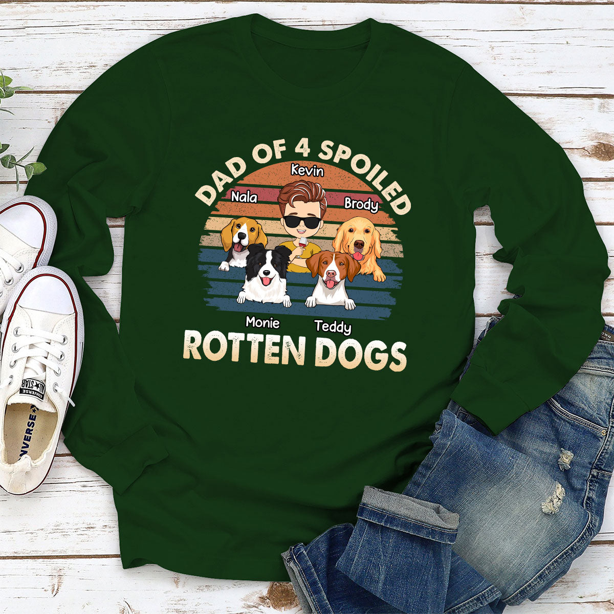 Rotten Dog Version 2 - Exclusive Personalized Custom Long Sleeve T-Shirt for Pet Lovers