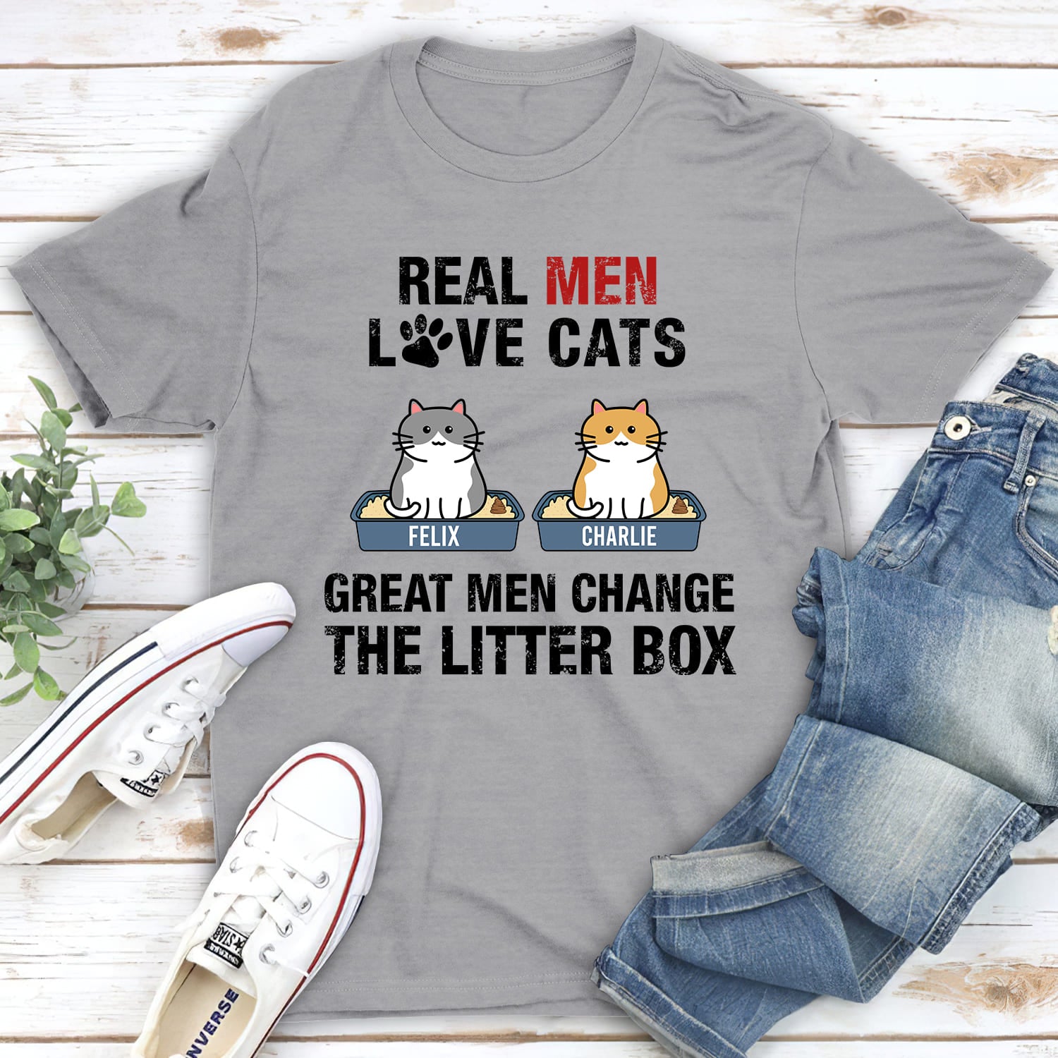 Real Men - Personalized Custom Unisex 5.3 oz T-shirt for Pet Lovers