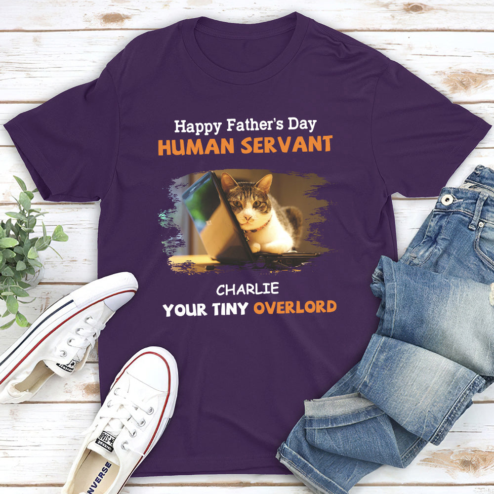 Unique Personalized Custom Unisex 'To My Human Servant' Photo T-shirt for Pet Lovers
