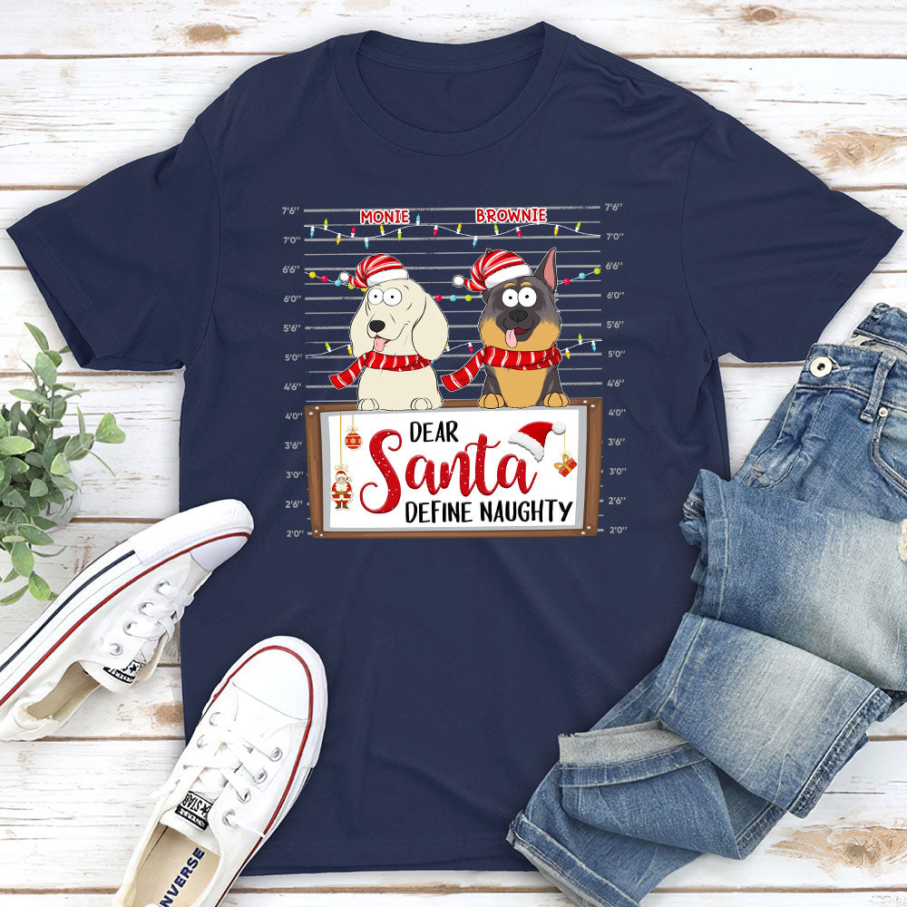 Define Naughty - Personalized Custom Unisex 5.3 oz T-shirt for Pet Lovers