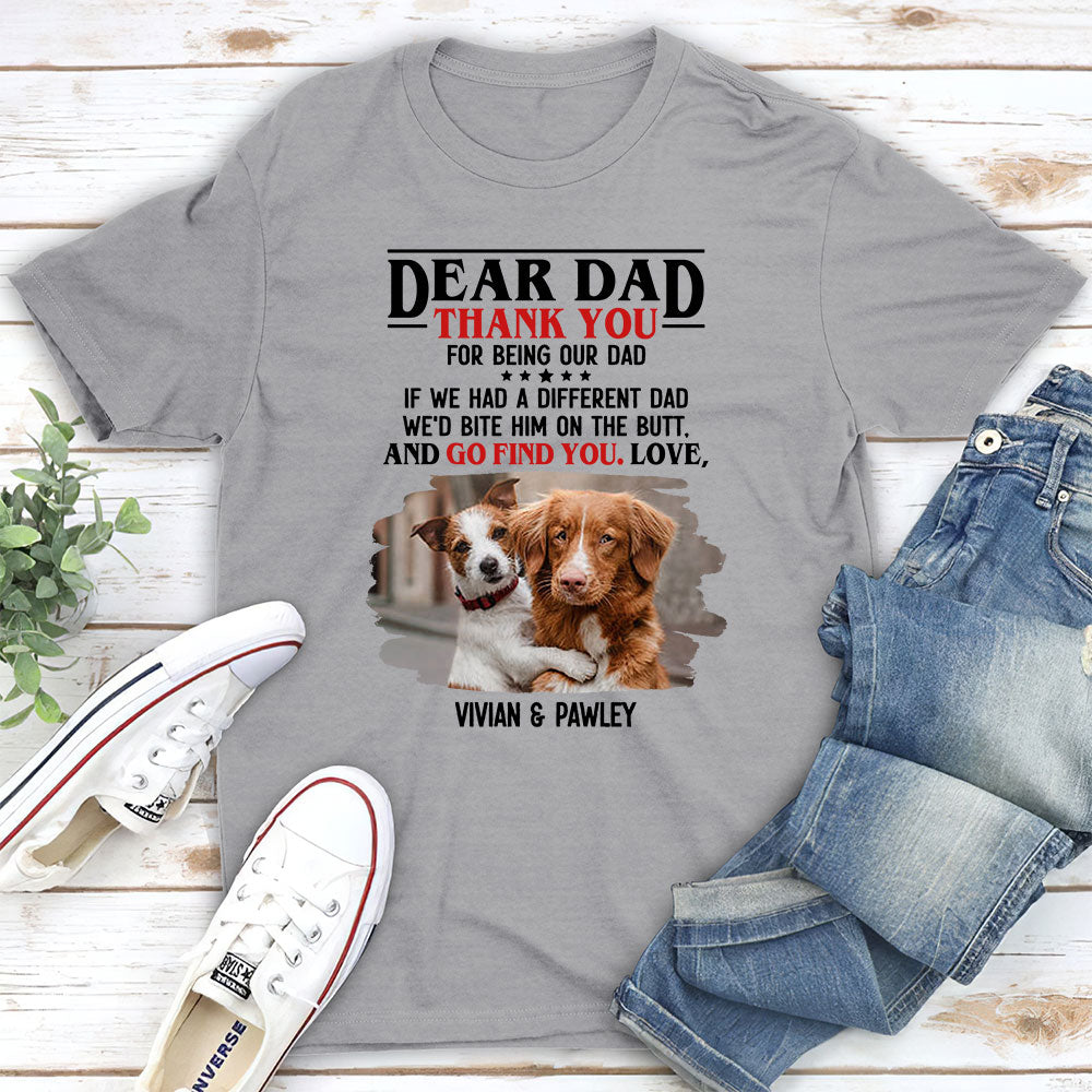 Thank You For Being My Mom - Personalized Custom Unisex 5.3 oz T-shirt for Pet Lovers