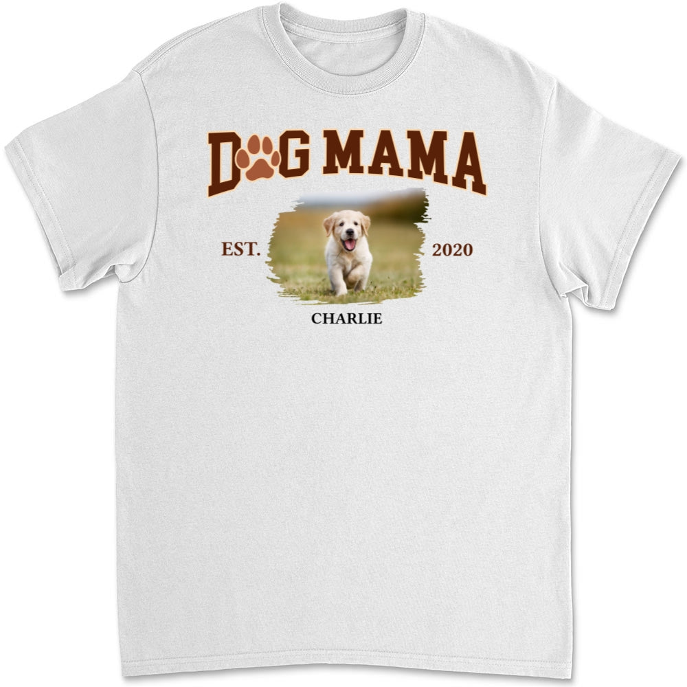 Personalized Custom Unisex Dog Mama Since Photo T-shirt - Perfect Gift for Pet Lovers
