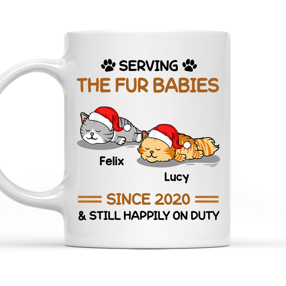 Happily On Duty - Personalized Custom Ceramic Coffee Mug for Pet Lovers