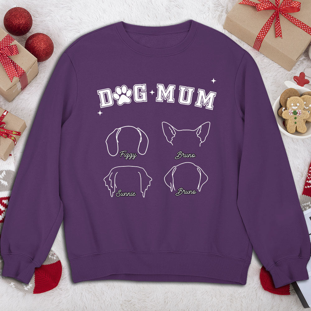 Dog Dad Mom Line - Personalized Custom Unisex 8.0 oz Sweatshirt for Pet Lovers