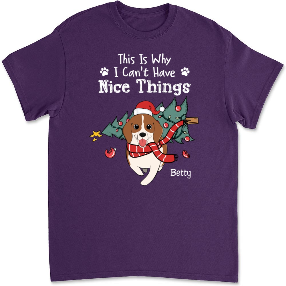 The Reason Is Here - Personalized Custom Unisex 5.3 oz T-shirt for Pet Lovers