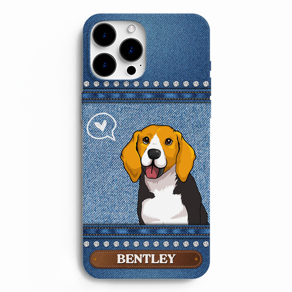 Love Dog Jean - Exquisite Personalized Custom Phone Case for Pet Lovers
