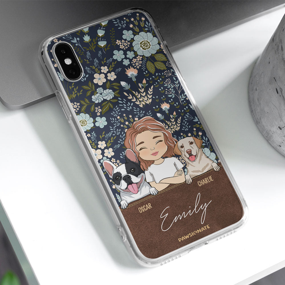 Dog Mom Floral - Personalized Custom TPU Phone Case for Canine Lovers