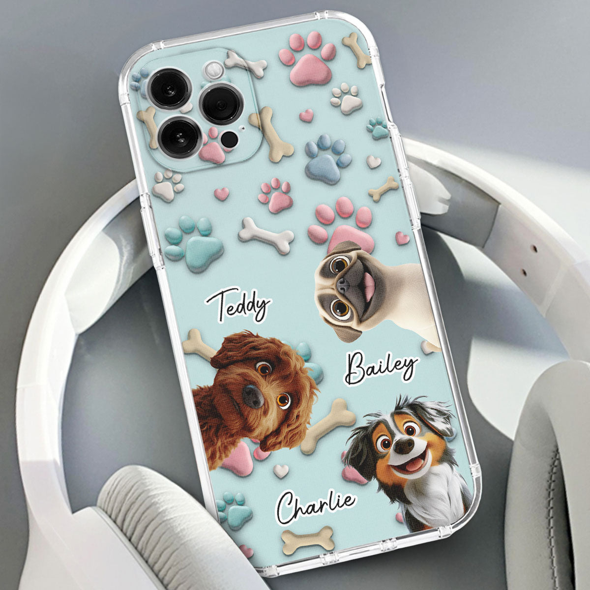 Adorable Dog Cartoon - Customizable Personalized Phone Case for Fashion-Forward Users