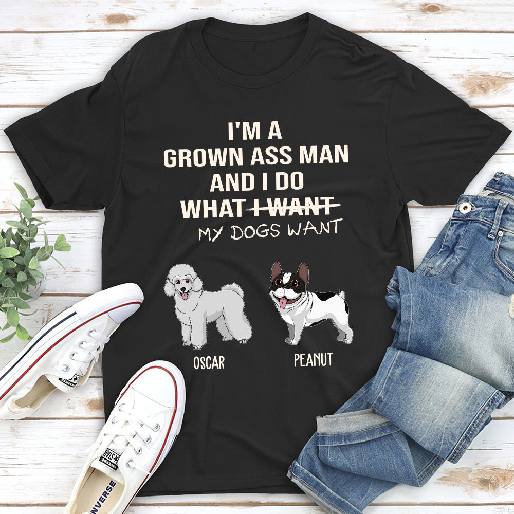 What My Dog Wants - Personalized Custom Unisex 5.3 oz T-shirt for Pet Lovers