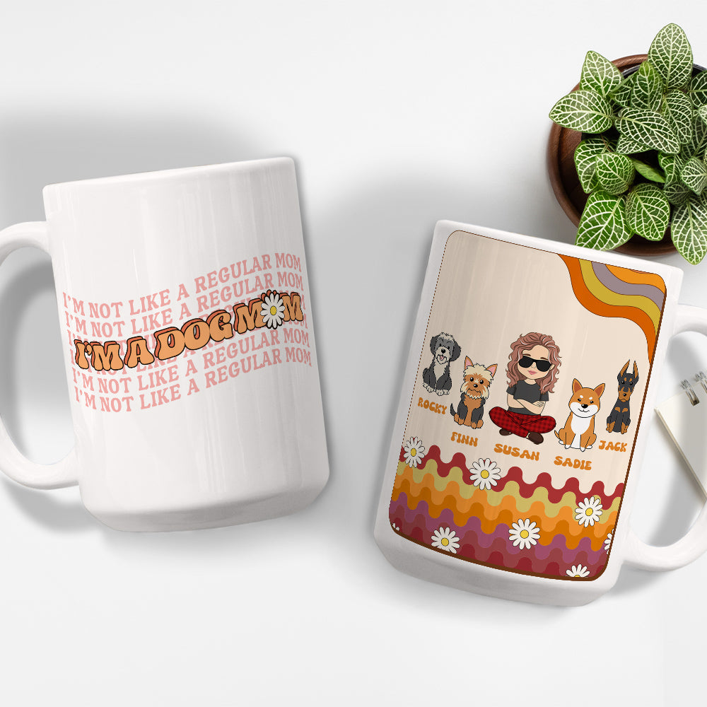 I Am A Dog Mom - Personalized Custom 11oz/15oz Coffee Mug for Pet Lovers