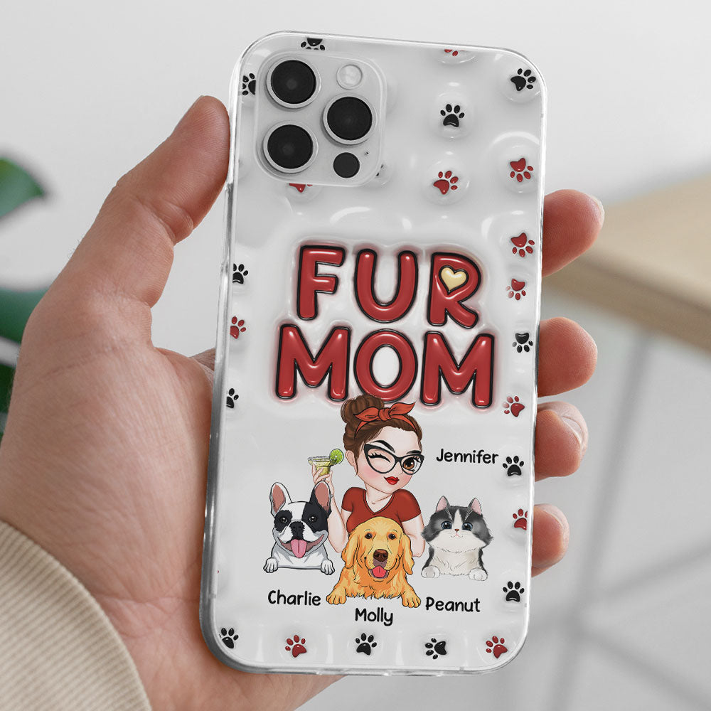 Lovely Fur Mom - Exquisite Personalized Custom 3D Inflated Effect Smartphone Case