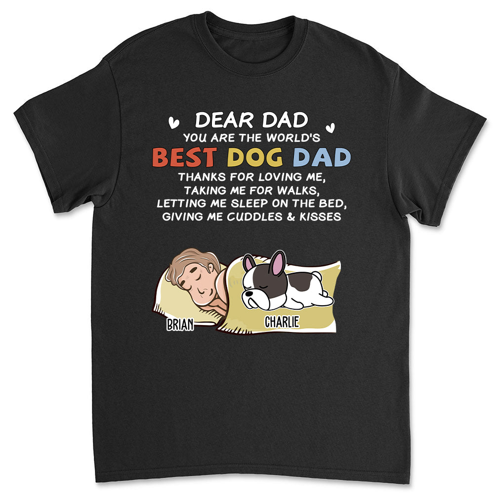 Dear Dad - Personalized Custom Unisex 5.3 oz T-shirt for Pet Lovers