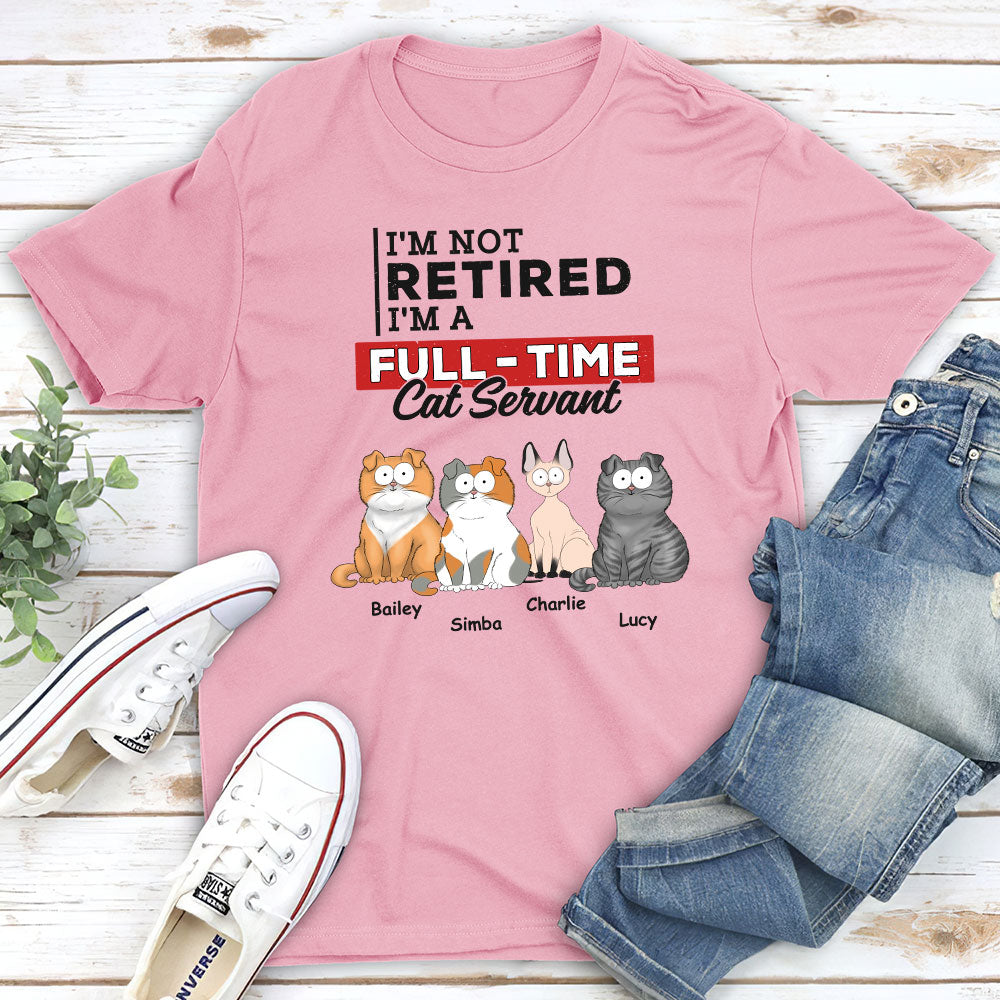 Fulltime Cat Servant - Personalized Custom Unisex Cotton Blend T-shirt for Pet Lovers