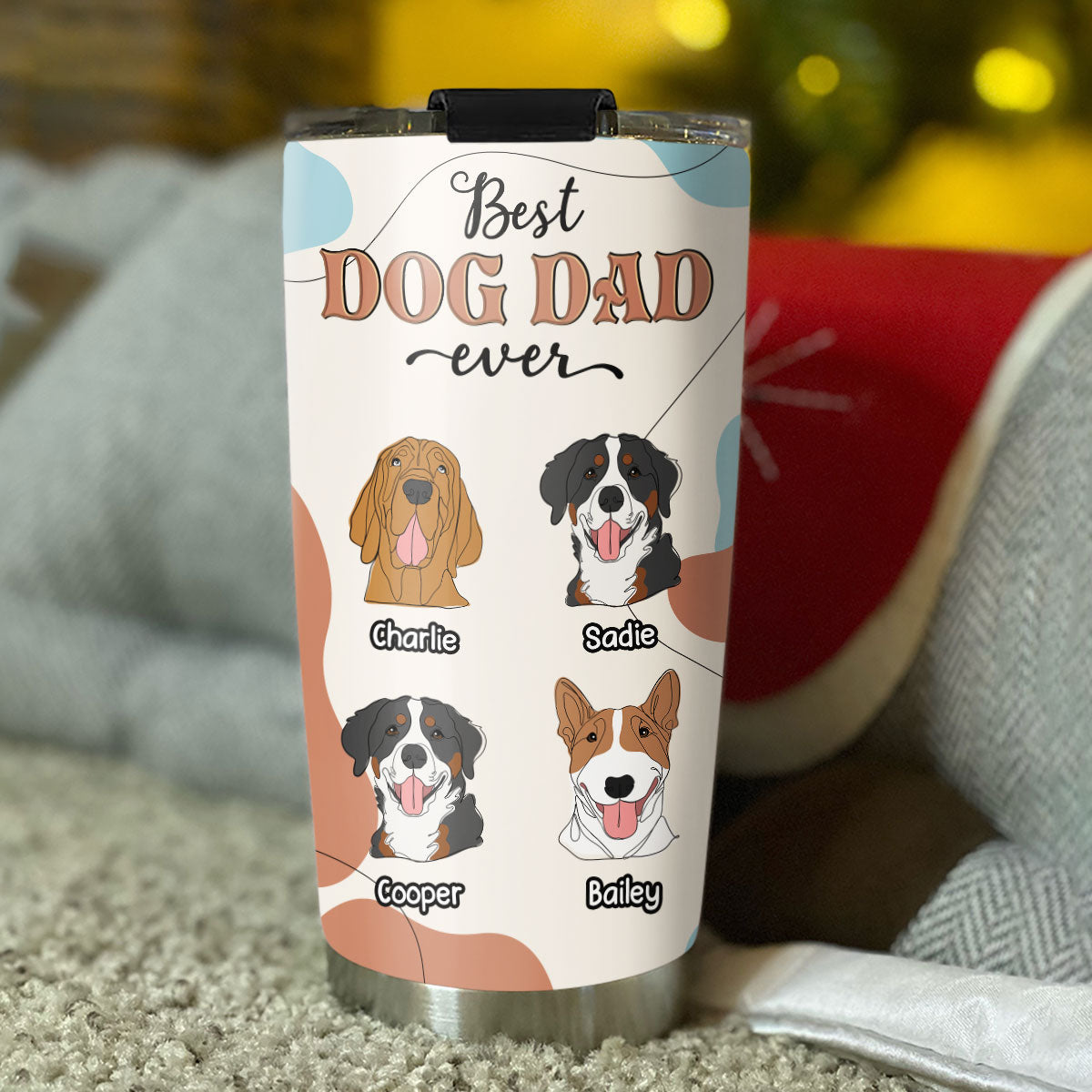 Best Dog Mom Dad Ever Personalized Custom 20oz Stainless Steel Tumbler with Thousands of Cool Designs