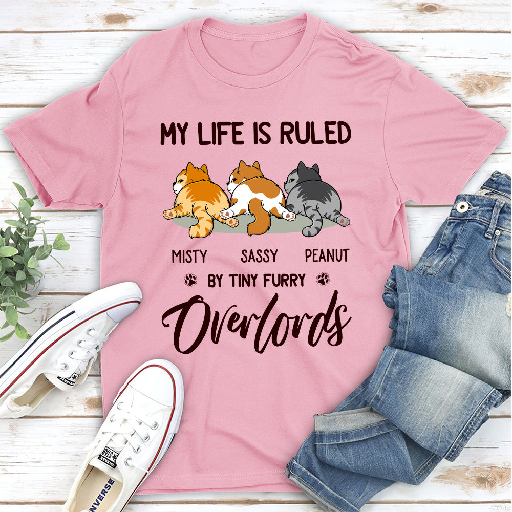 Cats Rule My Life - Personalized Custom Unisex 5.3 oz T-Shirt for Pet Lovers