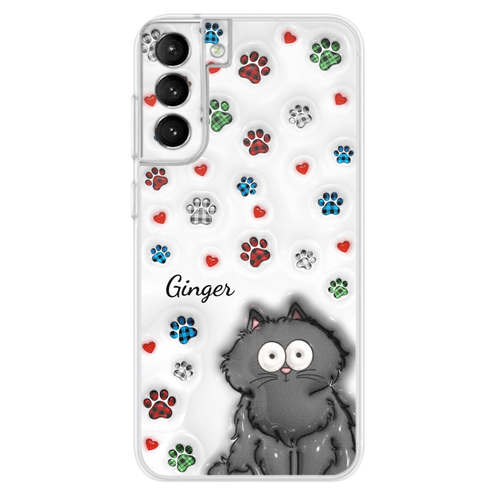 Charming Personalized Custom 3D Inflated Effect Phone Case for Lovely Cat Lovers