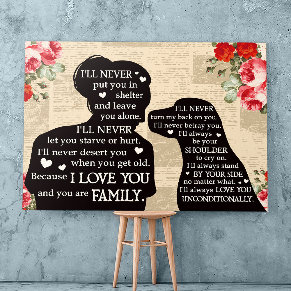 I Will Never 2 - Premium Personalized Matte Canvas Print for Pet Lovers