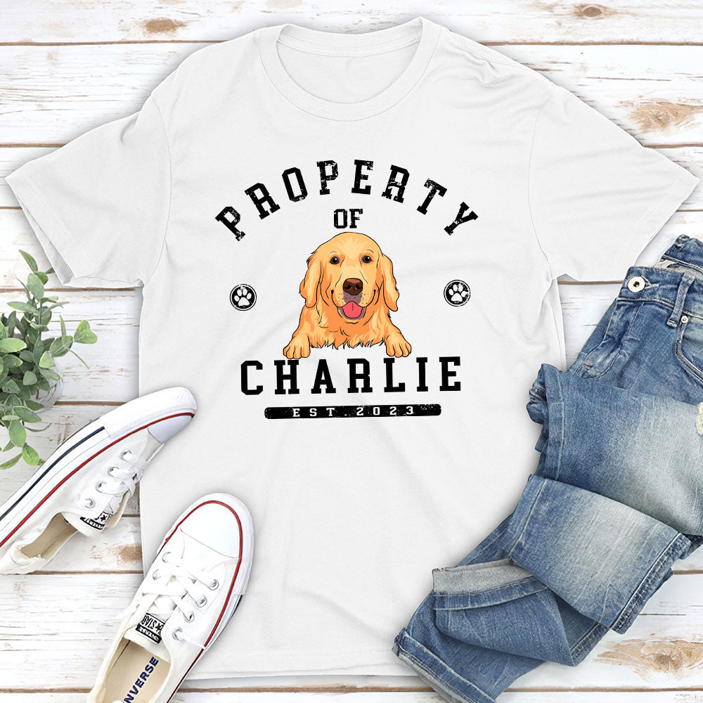 Property Of Dogs - Customizable Personalized Unisex T-shirt for Pet Lovers