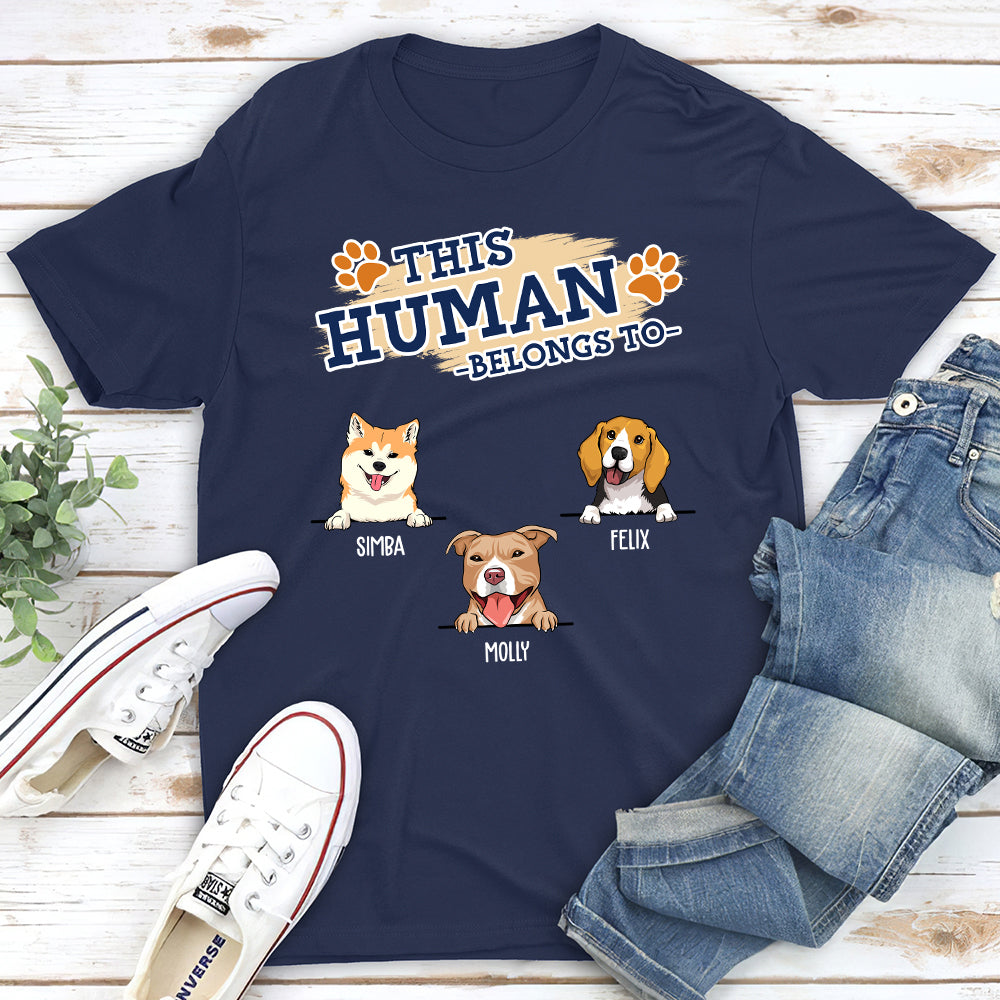 The Human 2 - Personalized Custom Unisex 5.3 oz T-shirt for Pet Lovers