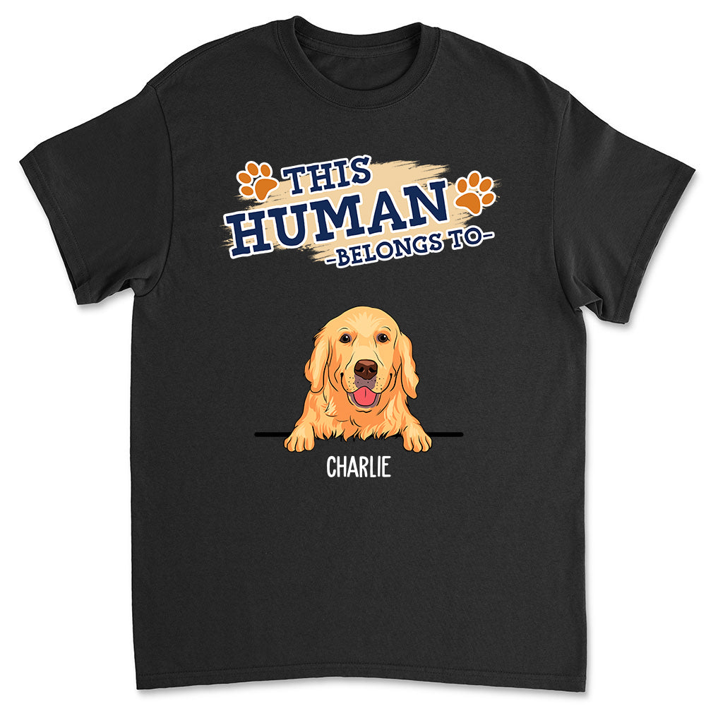 The Human 2 - Personalized Custom Unisex 5.3 oz T-shirt for Pet Lovers