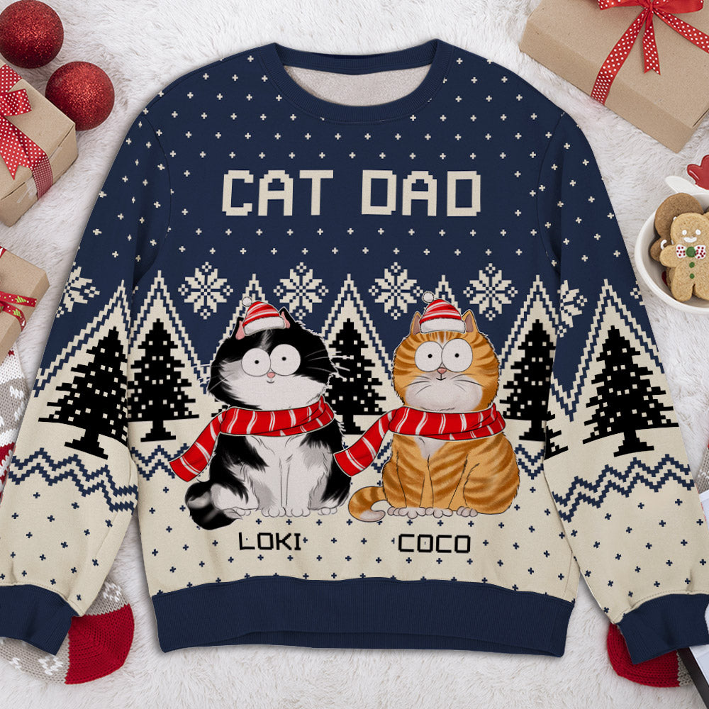 Pet Parents - Customizable All-Over Print Unisex 8.8 oz Personalized Sweatshirt for Pet Lovers